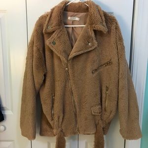 Faux Fur Aviator Jacket